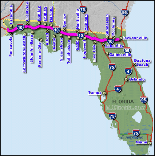 I 10 Florida Traffic Maps And Road Conditions